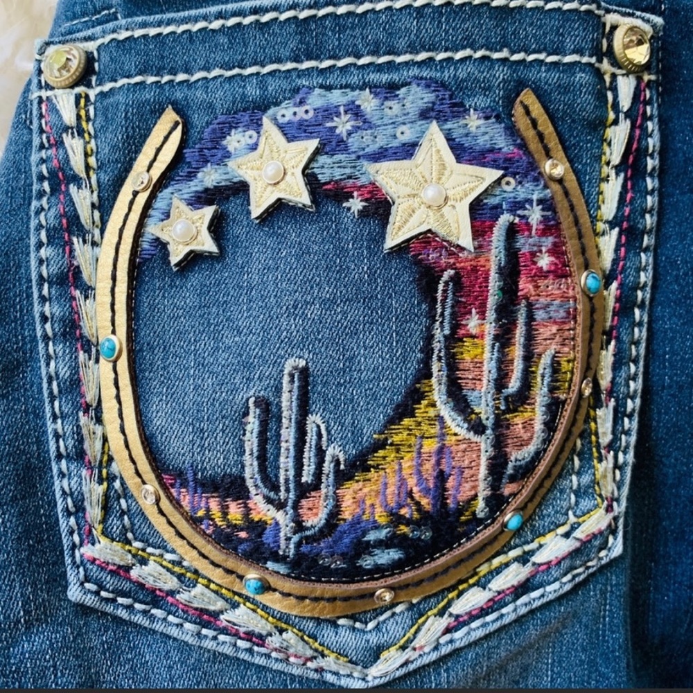 Miss Me Under the Stars Cactus Chloe bootcut jeans